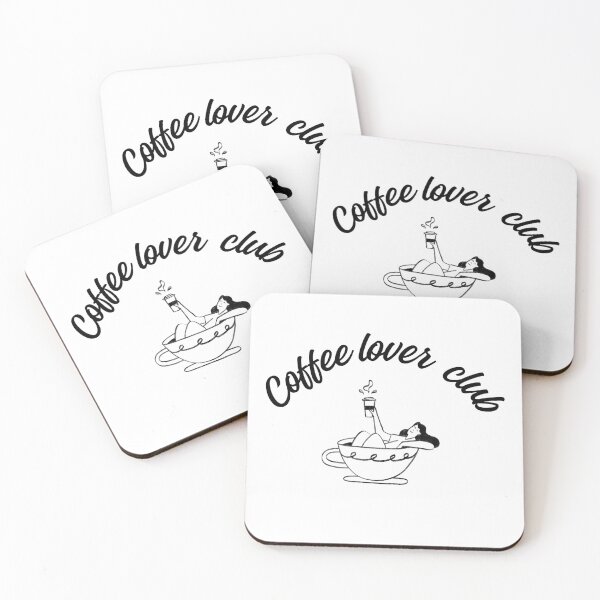 Item preview, Coffee Lover Club Illustration Art designed and sold by VibeoCanvasShop.