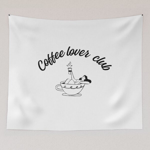 Item preview, Coffee Lover Club Illustration Art designed and sold by VibeoCanvasShop.