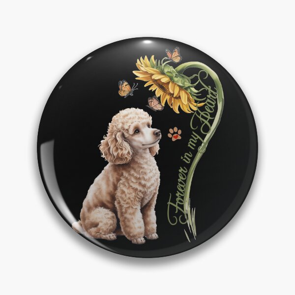 Item preview, Poodle Forever in My Heart Memorial Gift | Apricot Poodle Sunflower Butterfly Shirt | Poodle Mom Loss Gift | Poodle Lover designed and sold by tamdevo1.