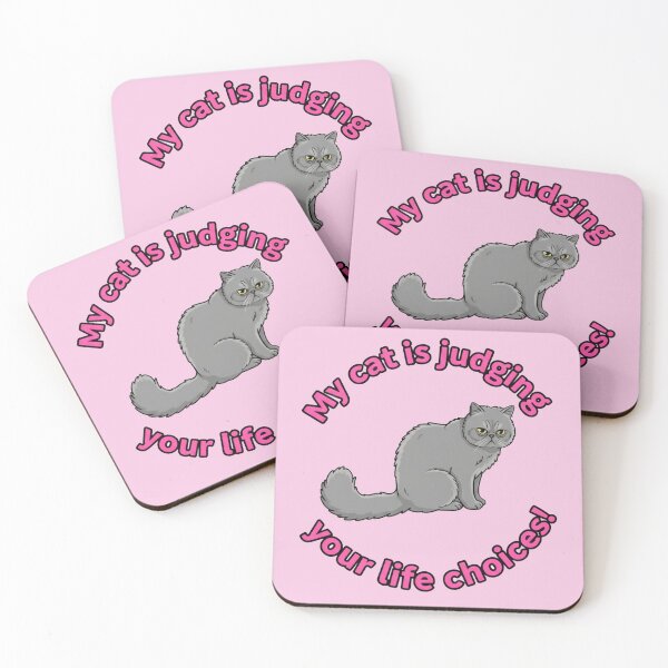 Item preview, Martin the Cat - My Cat is Judging Your Life Choices - Funny Cute Grey Cat designed and sold by naughty-raccoon.