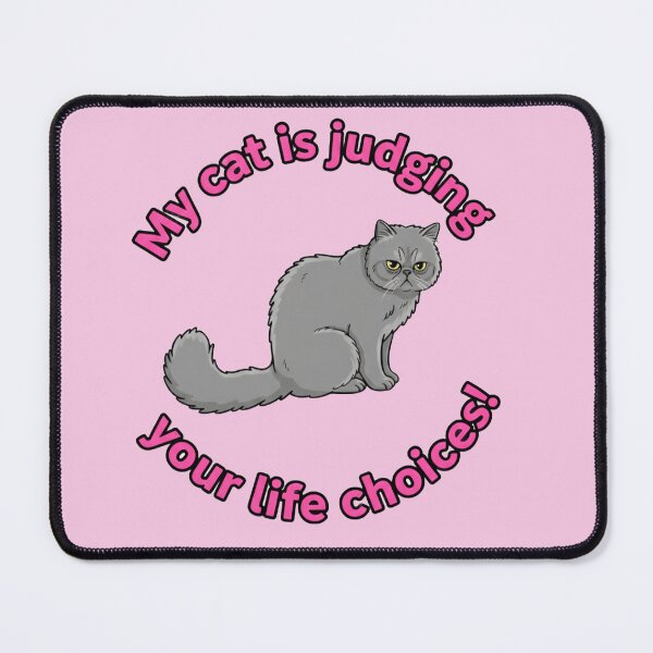 Item preview, Martin the Cat - My Cat is Judging Your Life Choices - Funny Cute Grey Cat designed and sold by naughty-raccoon.
