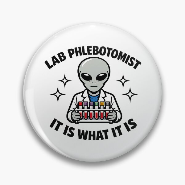 Item preview, Funny Alien Lab Phlebotomist Meme – Deadpan Medical Humor Sticker for Lab Week, National Phlebotomist Recognition Week Gift designed and sold by ClinicalHubs.