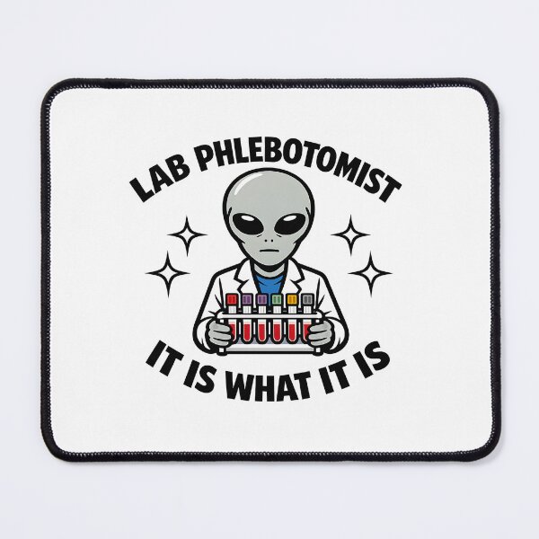 Item preview, Funny Alien Lab Phlebotomist Meme – Deadpan Medical Humor Sticker for Lab Week, National Phlebotomist Recognition Week Gift designed and sold by ClinicalHubs.