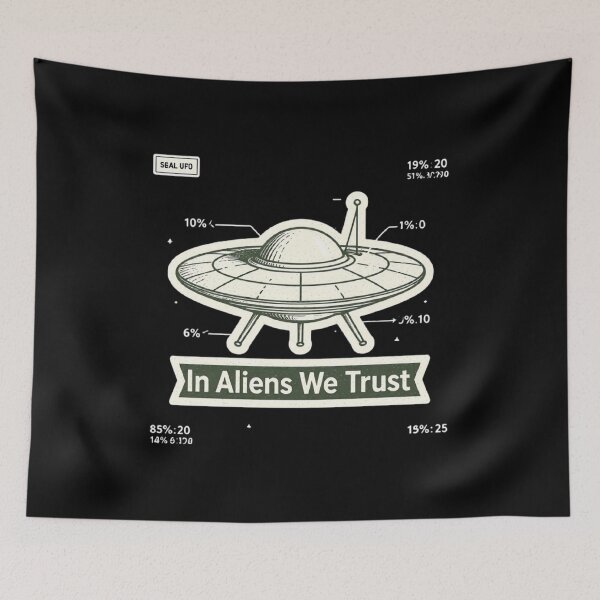 Item preview, RESIDENT ALIEN In Alien We Trust designed and sold by ALL ART .