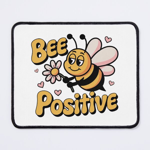 Item preview, Bee Positive Cute Cartoon Bee – Funny Motivational Quote Sticker Gift designed and sold by Cool-cat-art.