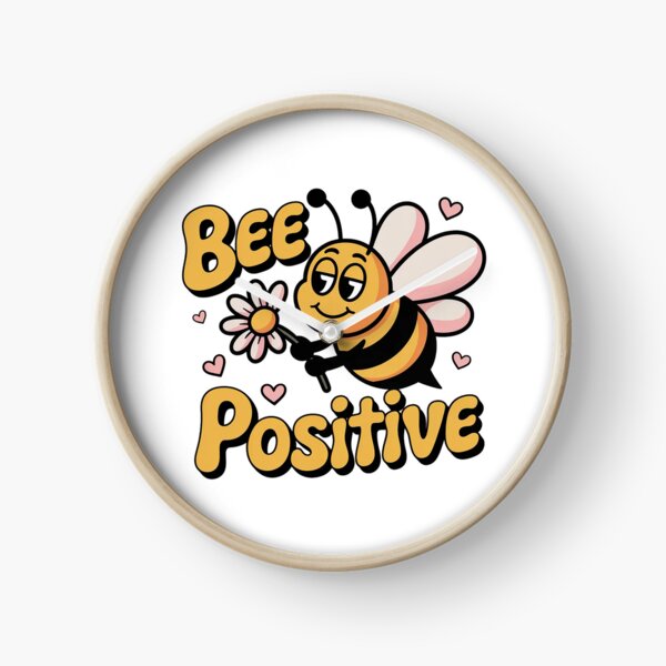 Item preview, Bee Positive Cute Cartoon Bee – Funny Motivational Quote Sticker Gift designed and sold by Cool-cat-art.