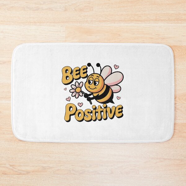 Item preview, Bee Positive Cute Cartoon Bee – Funny Motivational Quote Sticker Gift designed and sold by Cool-cat-art.