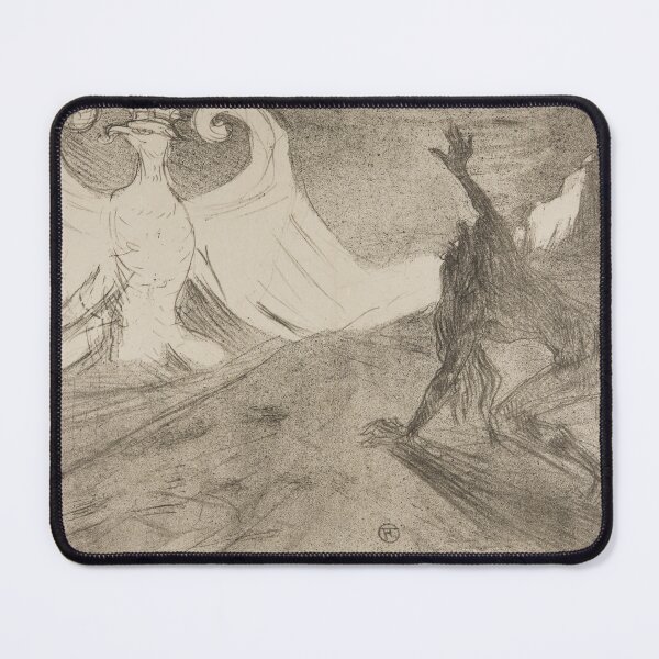Item preview, Au Pied du Sinaï by Henri de Toulouse-Lautrec Symbolist Myth Fine Art Print designed and sold by artofuniverse.