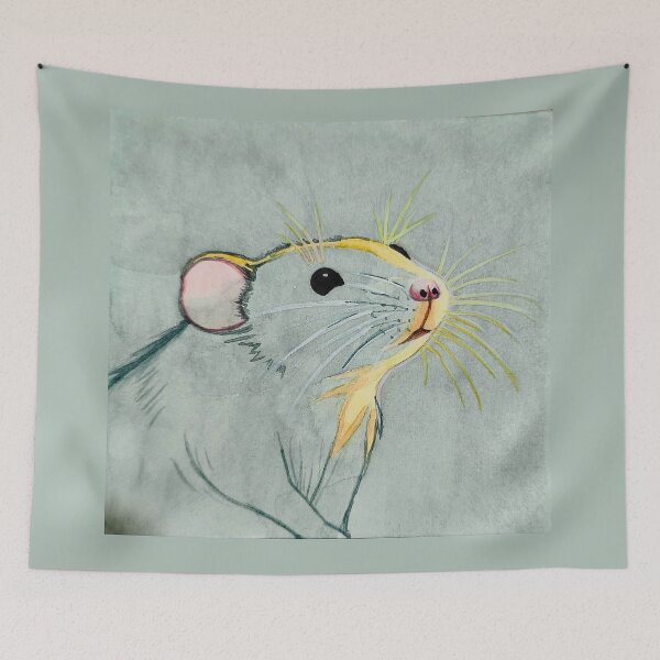 Item preview, Little mouse with light reflection – handmade in watercolor. designed and sold by Greitas.