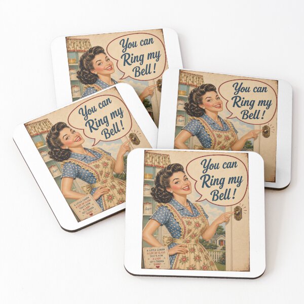 Item preview, You Can Ring My Bell – Retro Pin Up Poster | Funny Vintage 1950s Housewife Art designed and sold by P’s stuff.