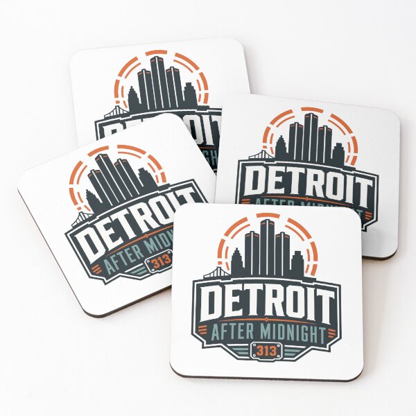 Item preview, Detroit After Midnight 313 Vintage Skyline Badge designed and sold by Lyfeinsights.