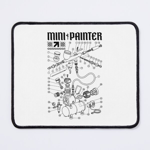Item preview, Airbrush Diagram Funny RPG Fantasy Mini Painter designed and sold by GrandeDuc.
