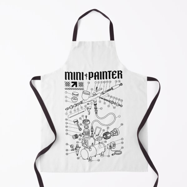 Item preview, Airbrush Diagram Funny RPG Fantasy Mini Painter designed and sold by GrandeDuc.