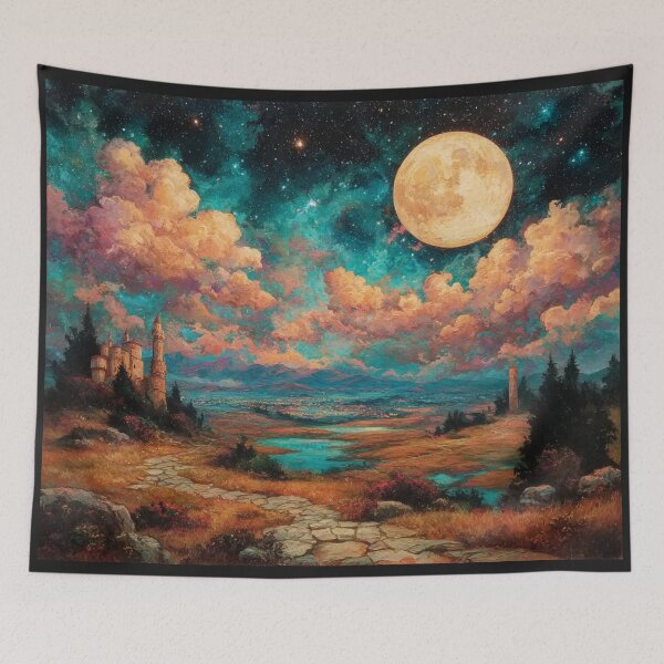 Item preview, Mystical Valley Under Full Moon designed and sold by Soul Garden Studio.