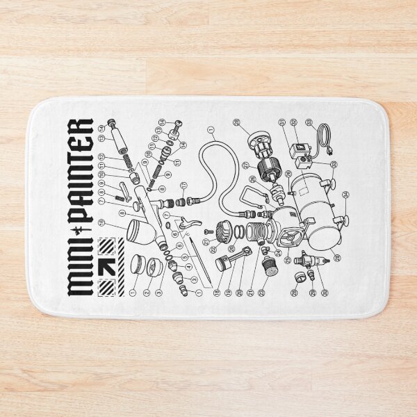 Item preview, Airbrush Diagram Funny RPG Fantasy Mini Painter designed and sold by GrandeDuc.