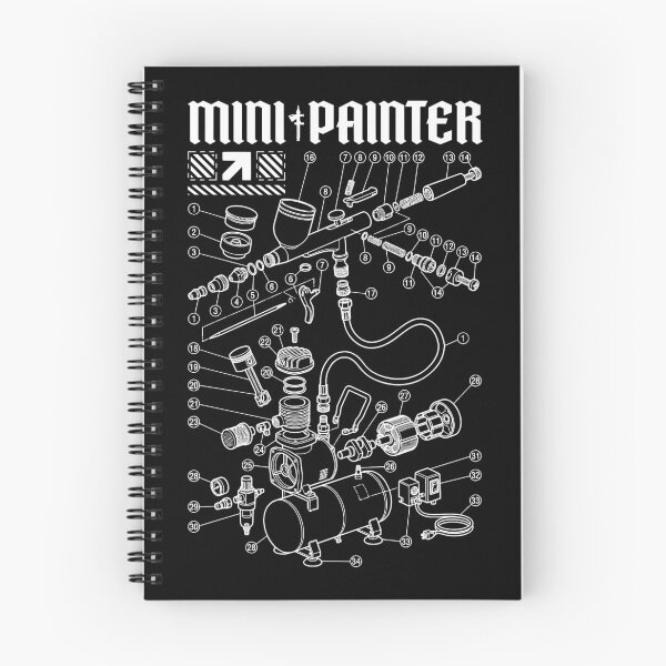 Item preview, Airbrush Diagram Funny RPG Fantasy Mini Painter designed and sold by GrandeDuc.