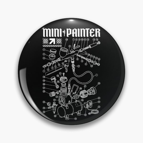 Item preview, Airbrush Diagram Funny RPG Fantasy Mini Painter designed and sold by GrandeDuc.