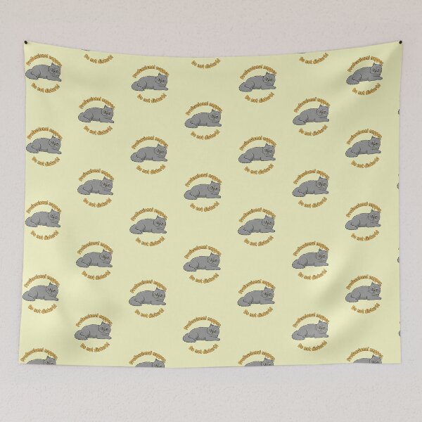 Item preview, Martin the Cat - Professional Napper Do Not Disturb Funny Quote - Grey Cat. designed and sold by naughty-raccoon.