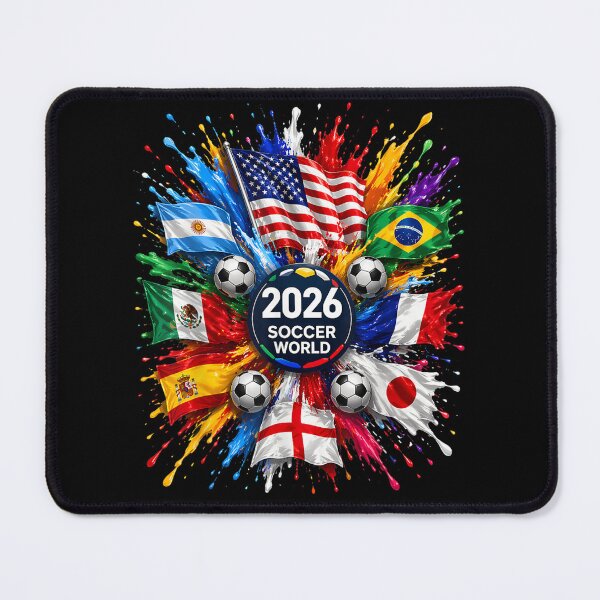 Item preview, 2026 Soccer World USA Flag Burst Fan Tee  designed and sold by Juansustait.