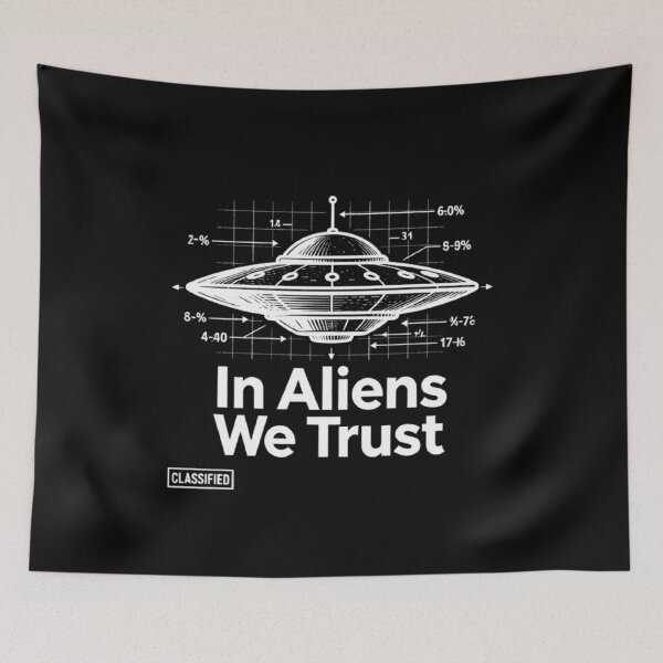 Item preview, RESIDENT ALIEN In Alien We Trust designed and sold by ALL ART .