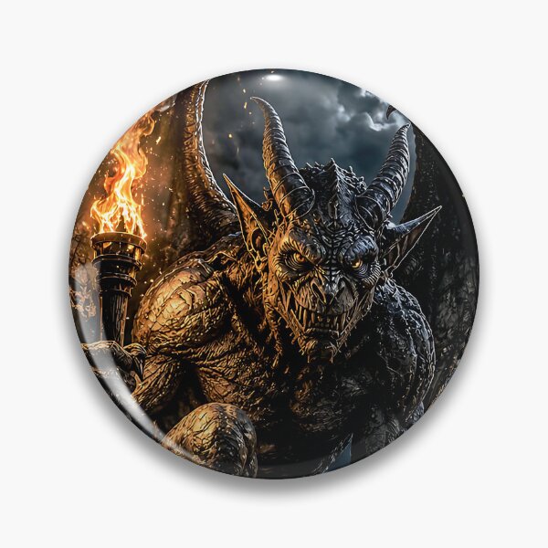 Item preview, Gargoyle of the Burning Watchtower – Dark Fantasy Gothic Demon Card Art designed and sold by thor81pl.