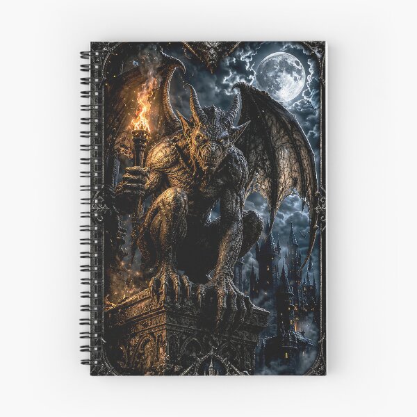 Item preview, Gargoyle of the Burning Watchtower – Dark Fantasy Gothic Demon Card Art designed and sold by thor81pl.