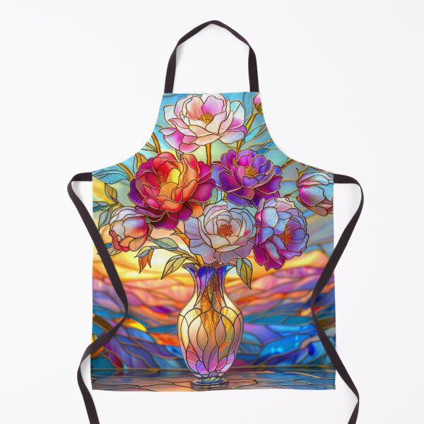 Item preview, Floral Bouquet in Vase – Stained Glass Floral Art designed and sold by MargaretWiktor.