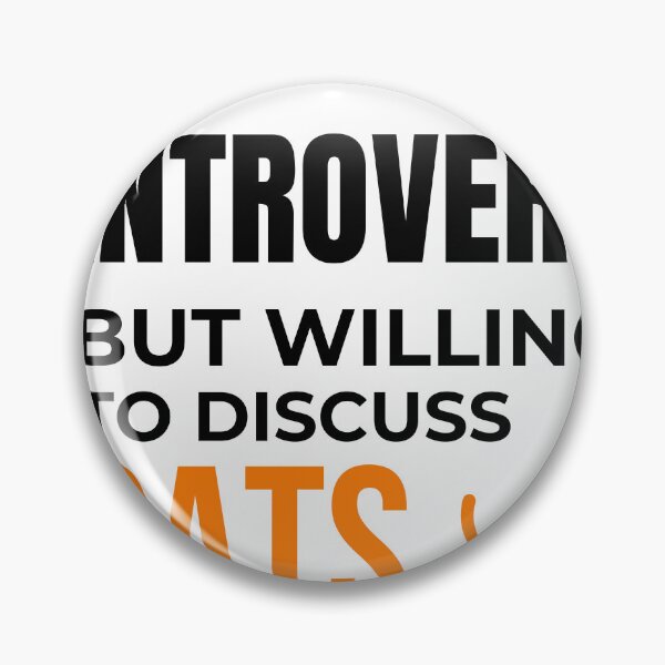 Item preview, Introvert But Willing To Discuss Cats Funny Cat Lover Minimalist Design designed and sold by Uvclick.