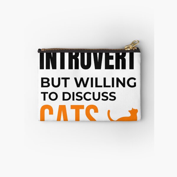 Item preview, Introvert But Willing To Discuss Cats Funny Cat Lover Minimalist Design designed and sold by Uvclick.