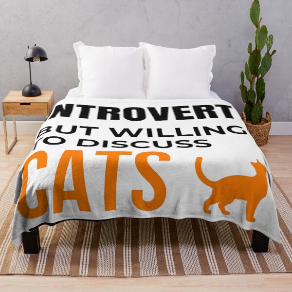 Item preview, Introvert But Willing To Discuss Cats Funny Cat Lover Minimalist Design designed and sold by Uvclick.