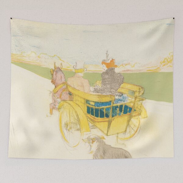 Item preview, Country Outing (Partie de Campagne) by Henri de Toulouse-Lautrec - Belle Époque Carriage Fine Art Print designed and sold by artofuniverse.