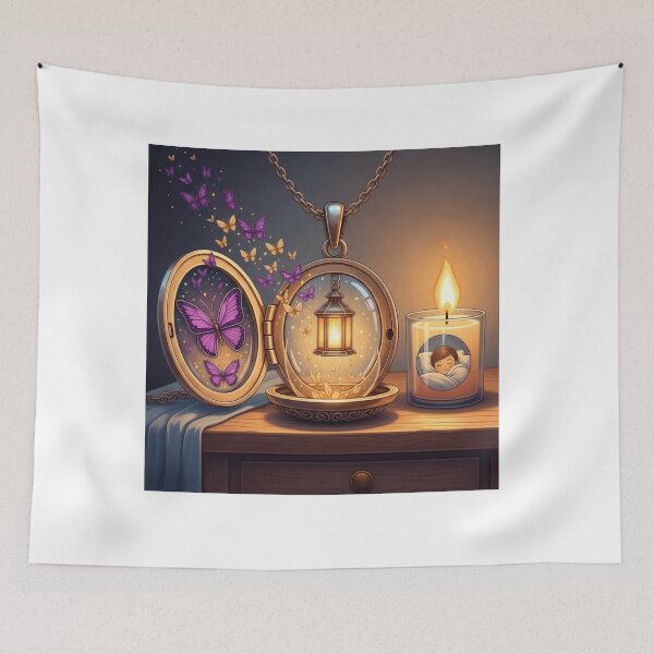 Item preview, Golden Locket Lantern Butterfly Dream designed and sold by AbanoubStore.