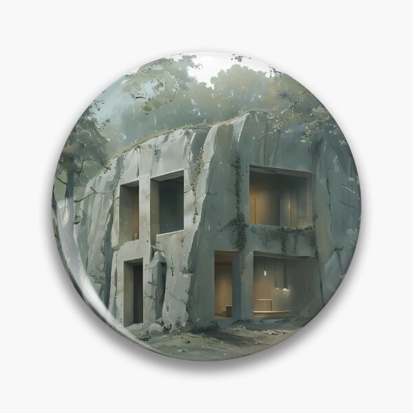 Artikelvorschau, ROCK SOLID - Modern Cave Architecture Sketch entworfen und verkauft von Modern Nest Art.