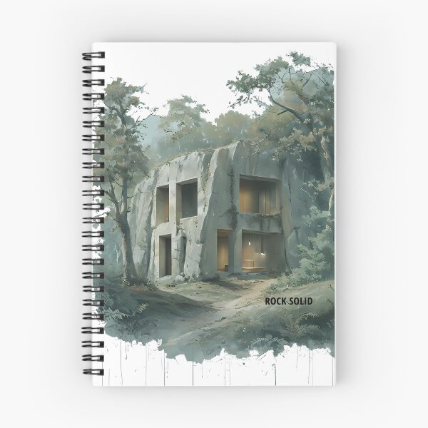 Artikelvorschau, ROCK SOLID - Modern Cave Architecture Sketch entworfen und verkauft von Modern Nest Art.