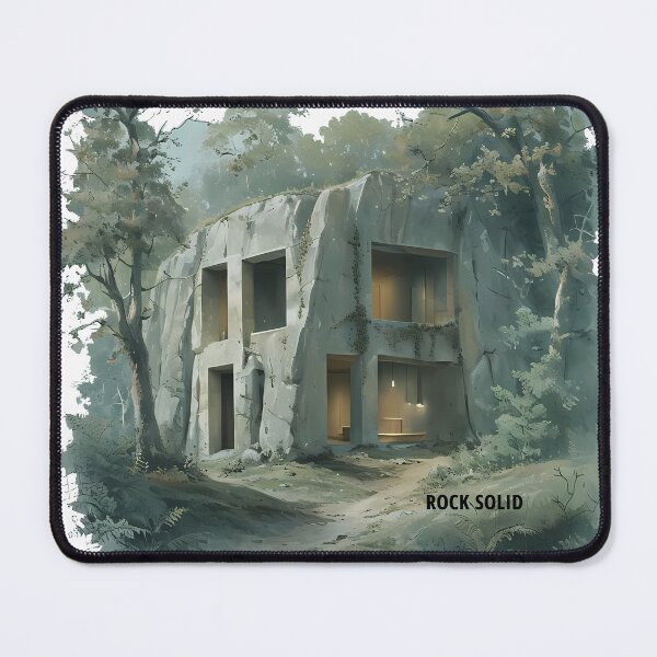 Item preview, ROCK SOLID - Modern Cave Architecture Sketch designed and sold by Modern Nest Art.