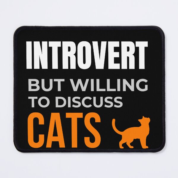 Item preview, Introvert Cat Funny Quote Dark Aesthetic Cat Lover T Shirt Design designed and sold by Uvclick.