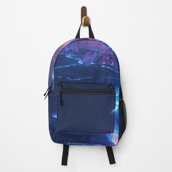 Item preview, Alien Desert Landscape with Glowing Crystals and Planetary Horizon designed and sold by Luminous Wilds.