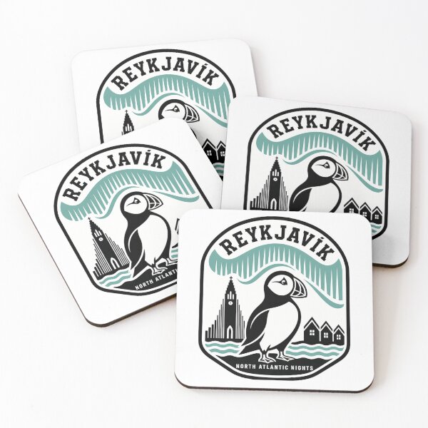 Item preview, Reykjavik Puffin North Atlantic Nights Vintage Iceland Badge designed and sold by Lyfeinsights.