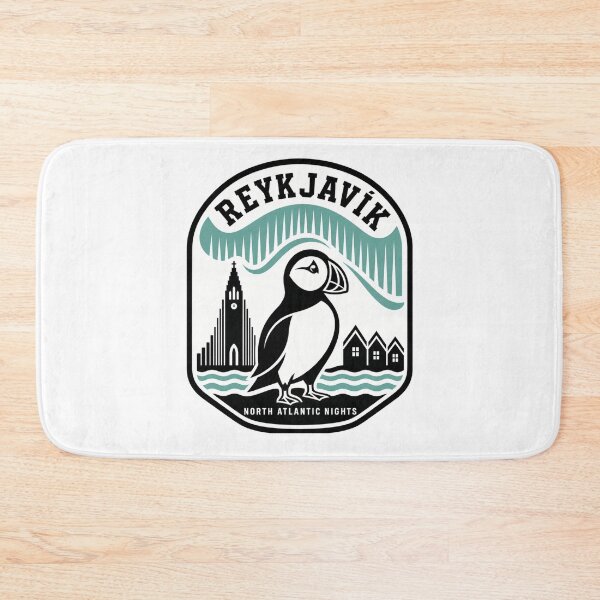 Item preview, Reykjavik Puffin North Atlantic Nights Vintage Iceland Badge designed and sold by Lyfeinsights.