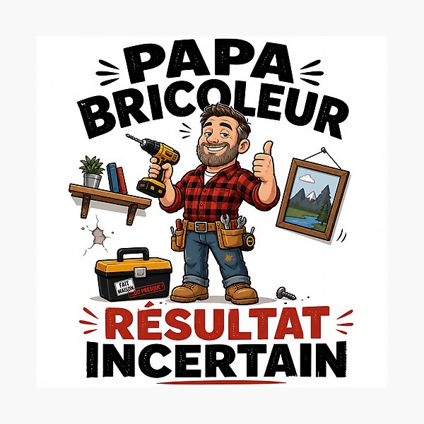 Item preview, DIY dad, uncertain outcome designed and sold by SnortStudio.