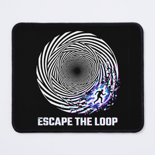 Item preview, Escape The Loop – Glitch Spiral Optical Illusion, Break Free Mindset Streetwear Design designed and sold by PLUSHIWORLDtm.