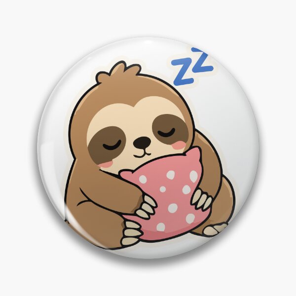 Item preview, Cute Sleepy Sloth Sticker Kawaii Relaxing Sloth Design designed and sold by Olivra.