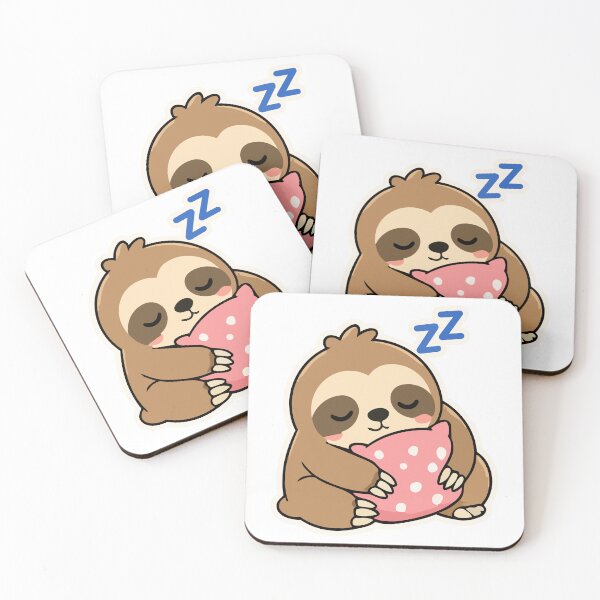 Item preview, Cute Sleepy Sloth Sticker Kawaii Relaxing Sloth Design designed and sold by Olivra.