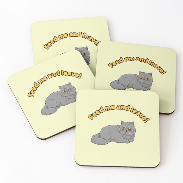 Item preview, Martin the Cat - Feed Me and Leave - Funny Cute Grey Cat designed and sold by naughty-raccoon.