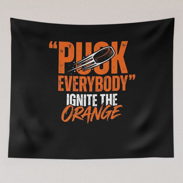 Item preview, Puck Everybody Ignite The Orange Hockey Fan Player designed and sold by SofenArt.