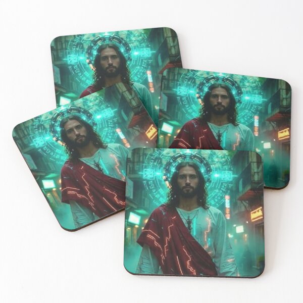 Item preview, Cobalt Core Cyber Jesus Streetwear – Faith Over Fear designed and sold by Cobaltcore78.