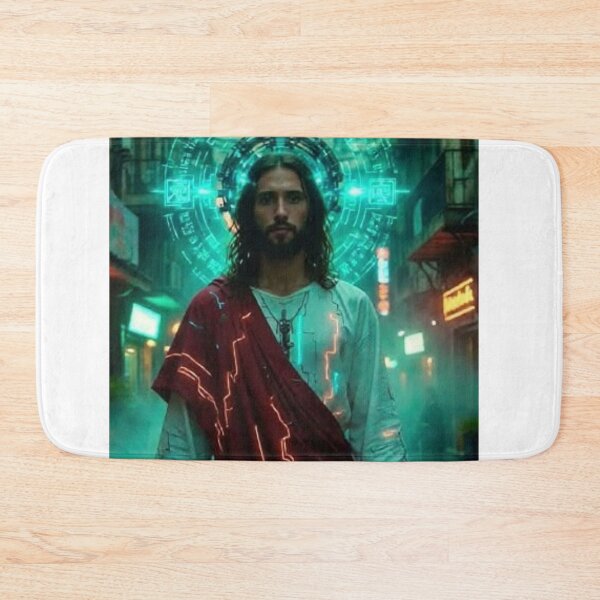 Item preview, Cobalt Core Cyber Jesus Streetwear – Faith Over Fear designed and sold by Cobaltcore78.