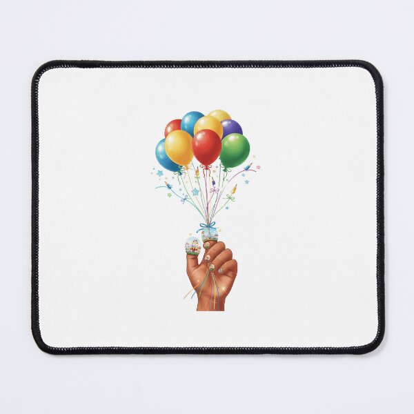 Item preview, Hand Holding Colorful Balloons Art designed and sold by AbanoubStore.