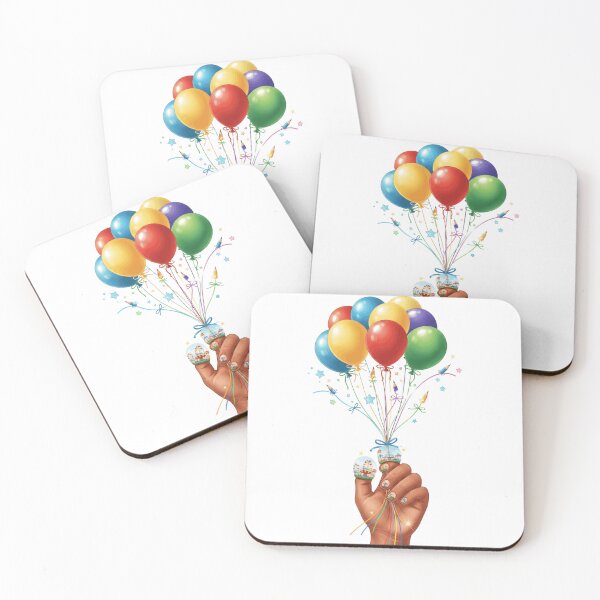 Item preview, Hand Holding Colorful Balloons Art designed and sold by AbanoubStore.