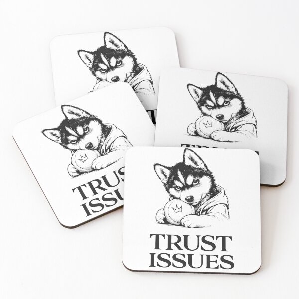 Item preview, Trust Issues | Grumpy Husky Puppy | Sassy Dog Art ? ? designed and sold by Abhi0.